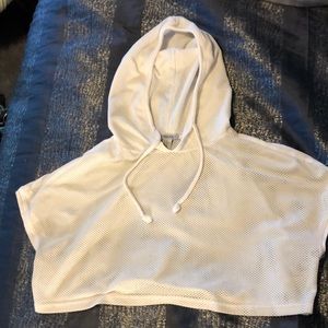 3/$15 mix and match. Forever 21 mesh hooded sleeveless crop top